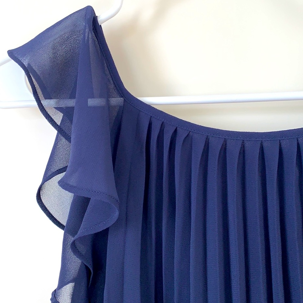BCBGeneration Pleated Flutter-sleeve Dress